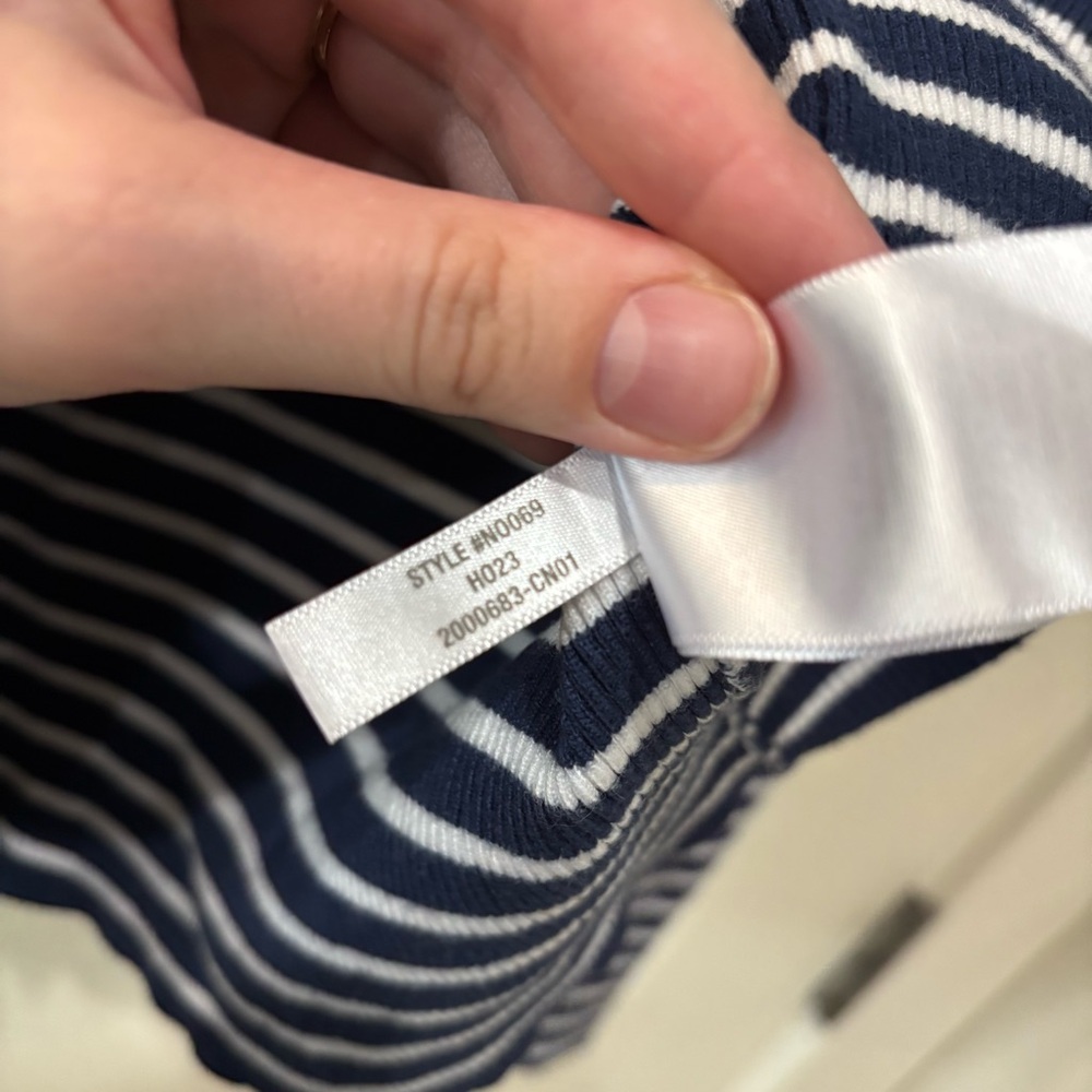 MADEWELL The Signature Knit Polo Sweater Top in Stripe Medium - Picture 10 of 12